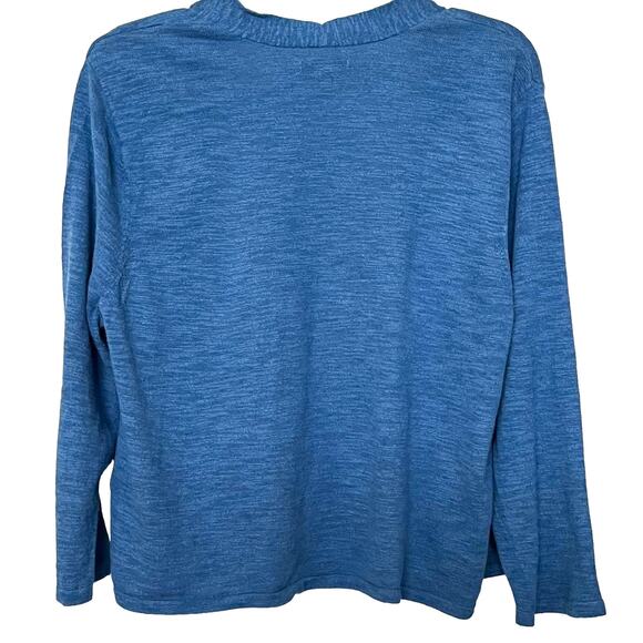 CROFT & BARROW LONG SLEEVE OPEN FRONT JACKET, WOMENS, XL, VARIGATED BLUE - Picture 4 of 9